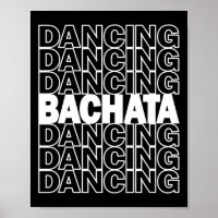 Bachata Dancing Typography Graphic For Salsa Latin