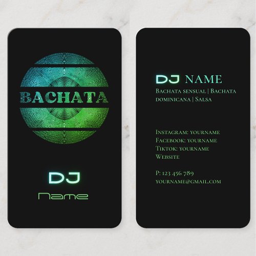 Bachata DJ Business Card