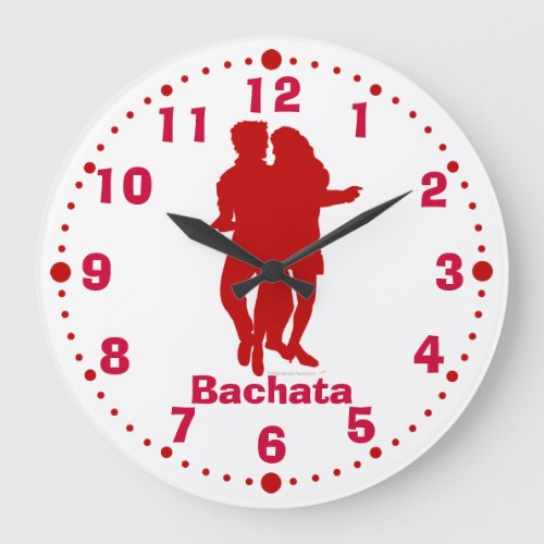 Bachata Latin Dance Pose Wall Clock With Minutes