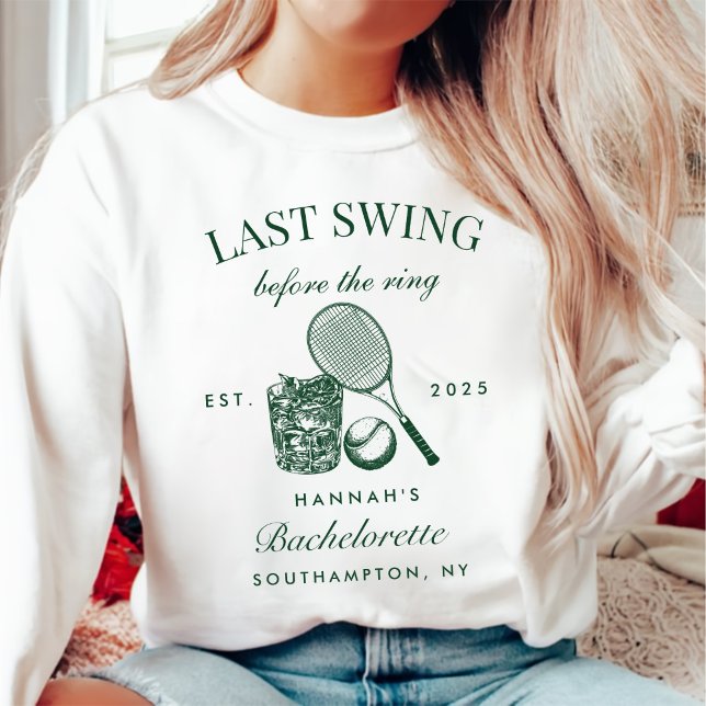 Bache Green Last Swing Before The Ring Tennis Sweatshirt (Creator Uploaded)