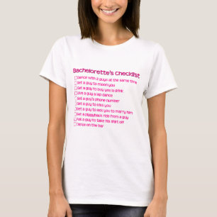 Bacheloette Checklist T-Shirt