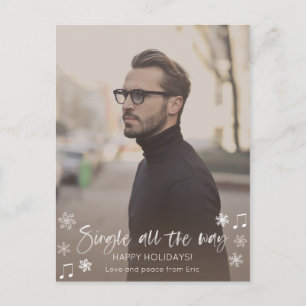 Bachelor Bachelorette Single Happy Holidays Card