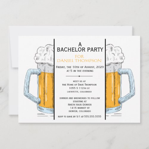 Bachelor Brew Party Invitation