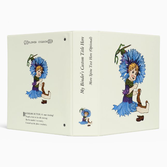 Bachelor Button 3 Ring Binder (Background)