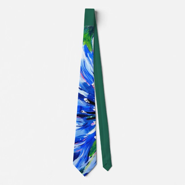 Bachelor Button Flower Neck Tie (Front)