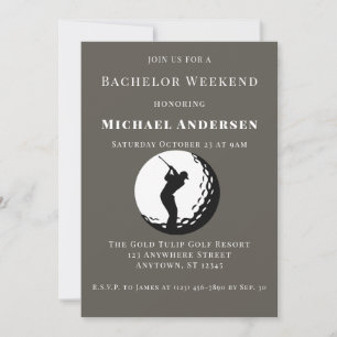 Bachelor Golf Weekend Party Invitation