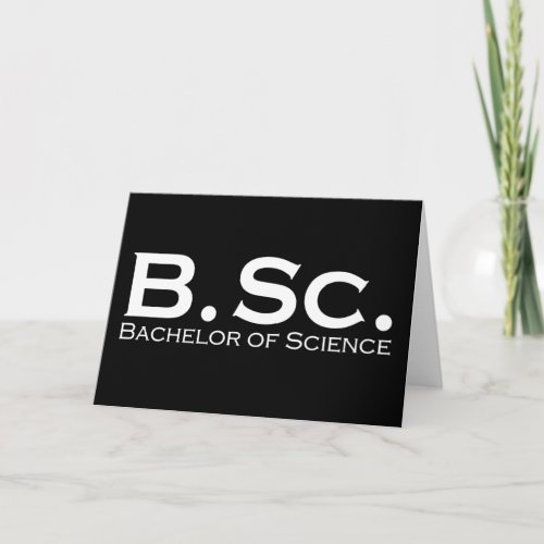 Bachelor of Science BSc Card