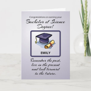 Bachelor of Science Graduation, Remember the Past Card