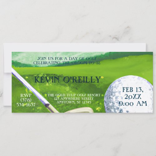 Bachelor or Stag Party Golf Invitation Ticket
