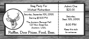 tickets bachelor party decorations supplies zazzle