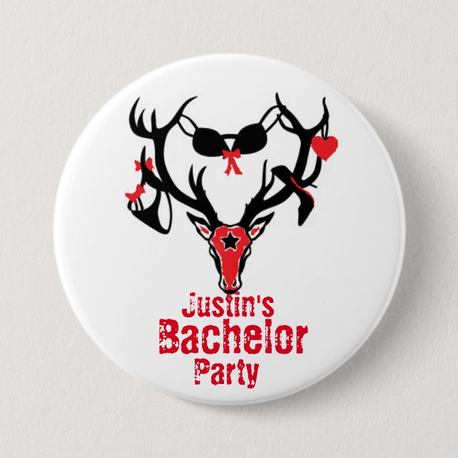 Bachelor Party Antler Pin (Front)