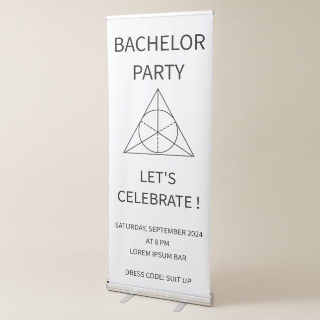 Bachelor Party Banner | Suit Up & Celebrate! (3/4)