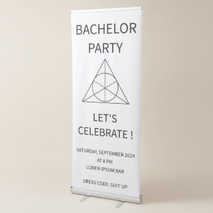 Bachelor Party Banner Suit Up & Celebrate!, Drag