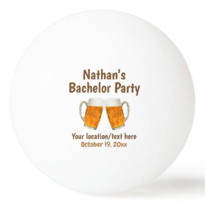 Bachelor Party Beer Cheers Wedding Ping Pong Ball