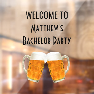 Bachelor Party Beer Cheers Welcome Sign