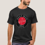 Bachelor Party Best Man T-Shirt<br><div class="desc">Modern,  contemporary,  trendy bright red and black Bachelor party gift personalized Best Man t-shirt with monogram - initials,  unique love couple birds drawing and trendy hand-lettered calligraphy script.</div>