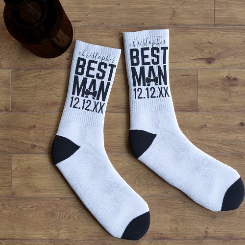 Bachelor Party Best Man White Wedding Socks
