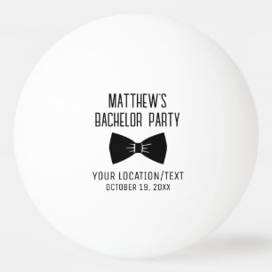 Bachelor Party Black Bow Tie Wedding Ping Pong Ball