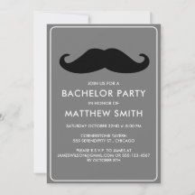 Bachelor Party Black Mustache Wedding