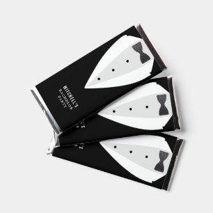 Bachelor Party Black Suit & Bowtie Hershey Bar Favors
