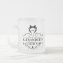 Bachelor Party Black Tie Frosted Glass Coffee Mug