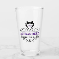 Bachelor Party Black Tie Purple or Pick Text Color