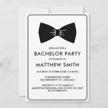 Bachelor Party Black Tuxedo Bow Tie Wedding