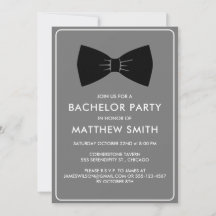 Bachelor Party Black Tuxedo Bow Tie Wedding