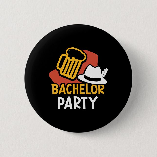 Bachelor Party Bride Groom Team 1  Button (Front)