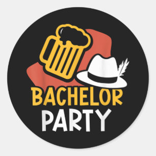 Bachelor Party Bride Groom Team _2  Classic Round Sticker