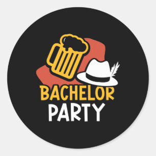 Bachelor Party Bride Groom Team Classic Round Sticker