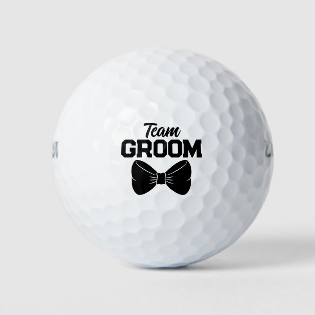 Bachelor Party Bride Team Groom Bow Tie Groomsmen Golf Balls (Front)