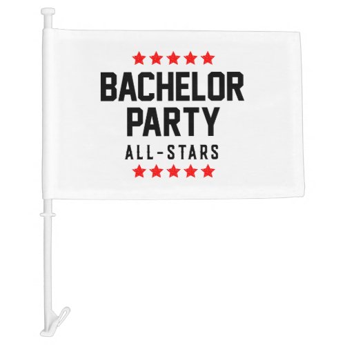 bachelor party car flag