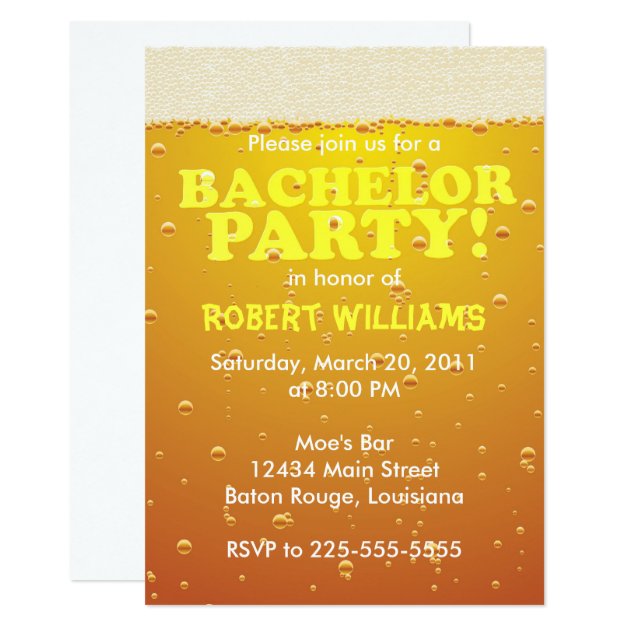 Bachelor Party Invitation