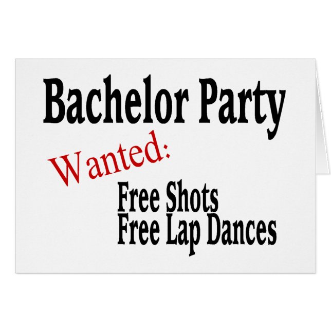 Bachelor Party Cards (Front Horizontal)