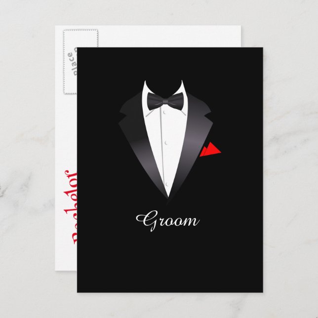 Bachelor Party Casino Night Invitation Postcard (Front/Back)