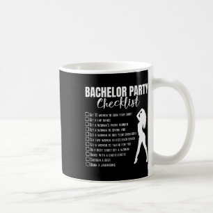 Bachelor Party Checklist Bride Groom Stag Night Pa Coffee Mug