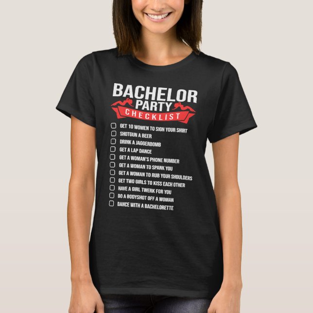 Bachelor Party Checklist For Wedding Party Men's G T-Shirt (Front)