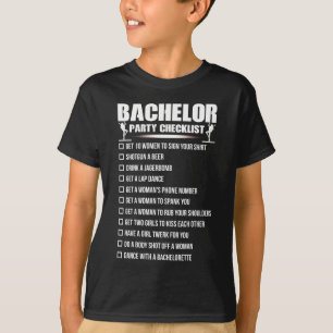 Bachelor Party Checklist Getting Married T-Shirt