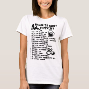 bachelor party checklist girlfriend T-Shirt