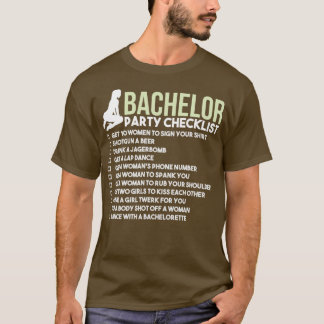 Bachelor Party Checklist JGA Bridegroom Rumble (2 T-Shirt
