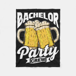 Bachelor Party Crew Team Groom Bride Bachelor Fleece Blanket