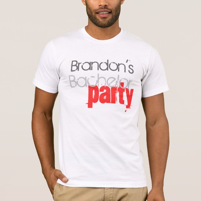 Bachelor Party Customizable T-Shirt (Front)