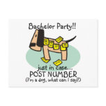 Bachelor Party Dog T-shirts and Gifts Invitation Postcard