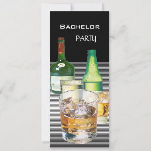 Bachelor Party Drinks Bottles 2 Invitation