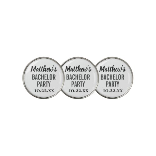 Bachelor Party Favor Modern Typography Golf Ball Marker