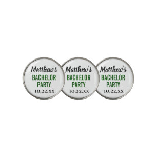 Bachelor Party Favor Modern Typography Golf Ball Marker