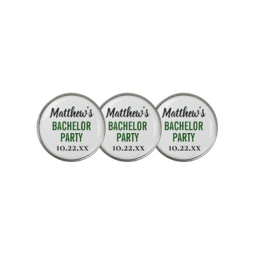 Bachelor Party Favor Modern Typography Golf Ball Marker
