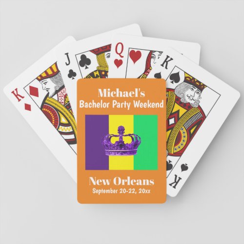 Bachelor Party Favor New Orleans Guys Trip Poker Cards