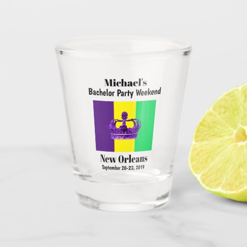 Bachelor Party Favor New Orleans Guys Trip Shot Glass